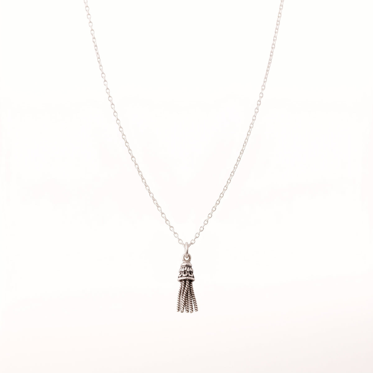 Petite Silver Tassel Necklace
