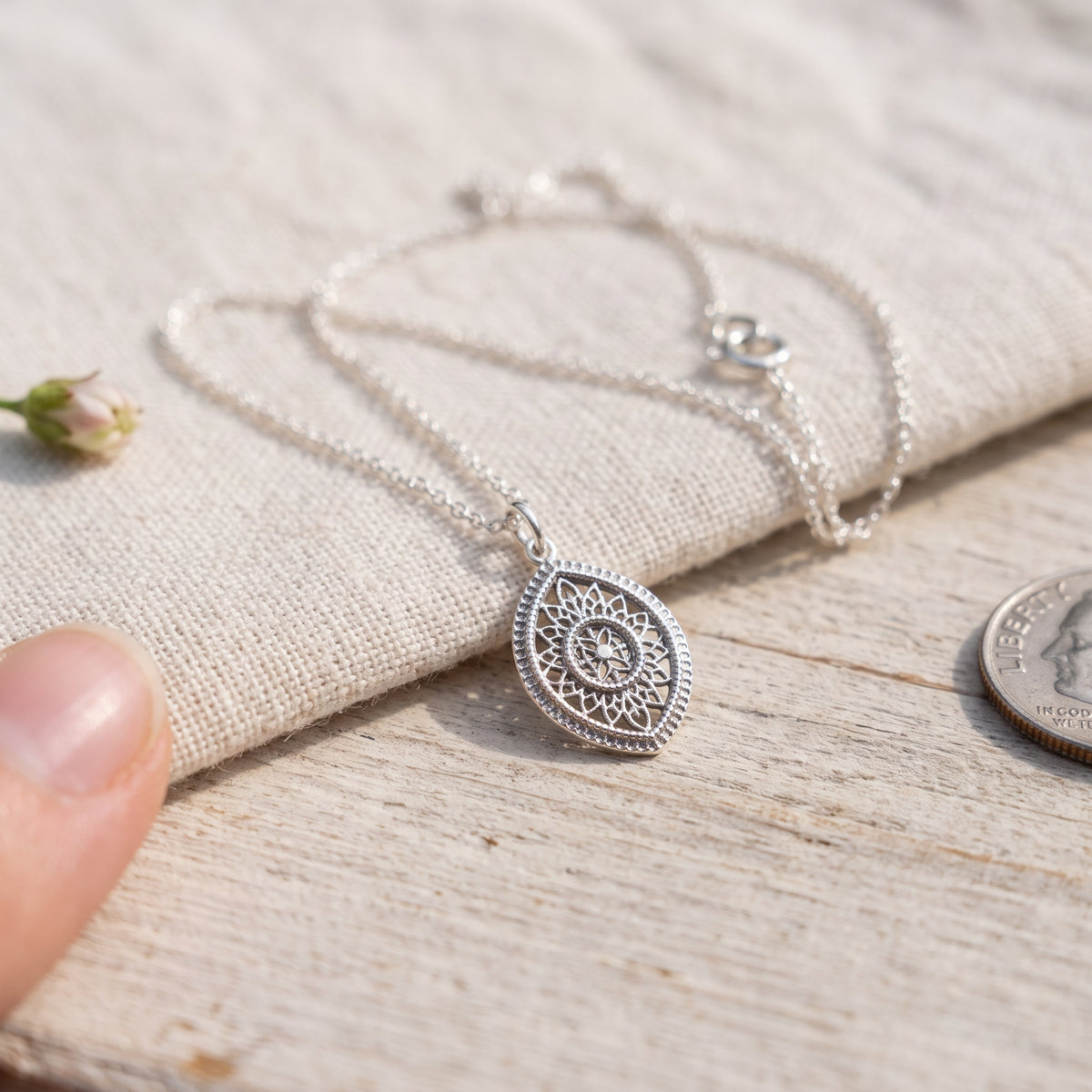 Marquisa Lotus Lace Necklace