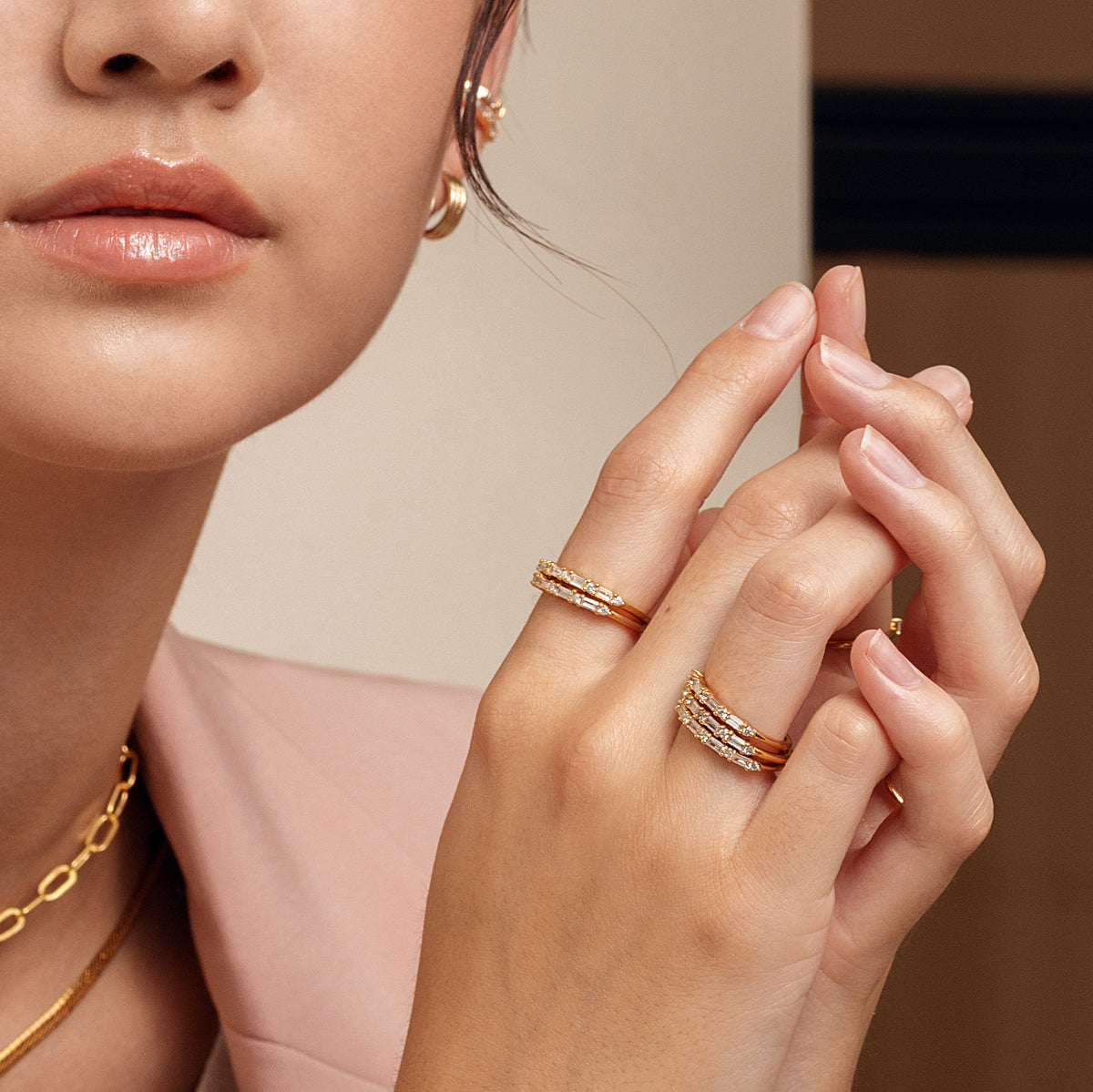 Klynge Baguette Ring Gull