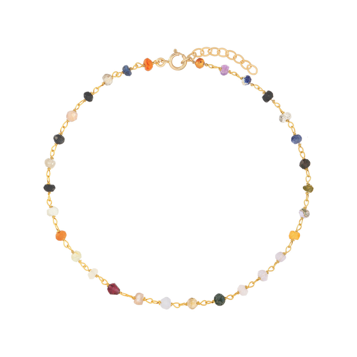 Colorful Gemstone Anklet