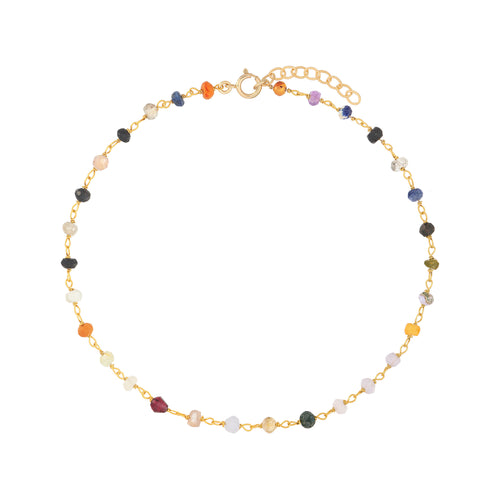 Colorful Gemstone Anklet