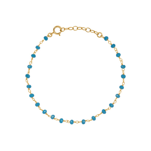 Blaues türkisfarbenes Rosenkranzarmband