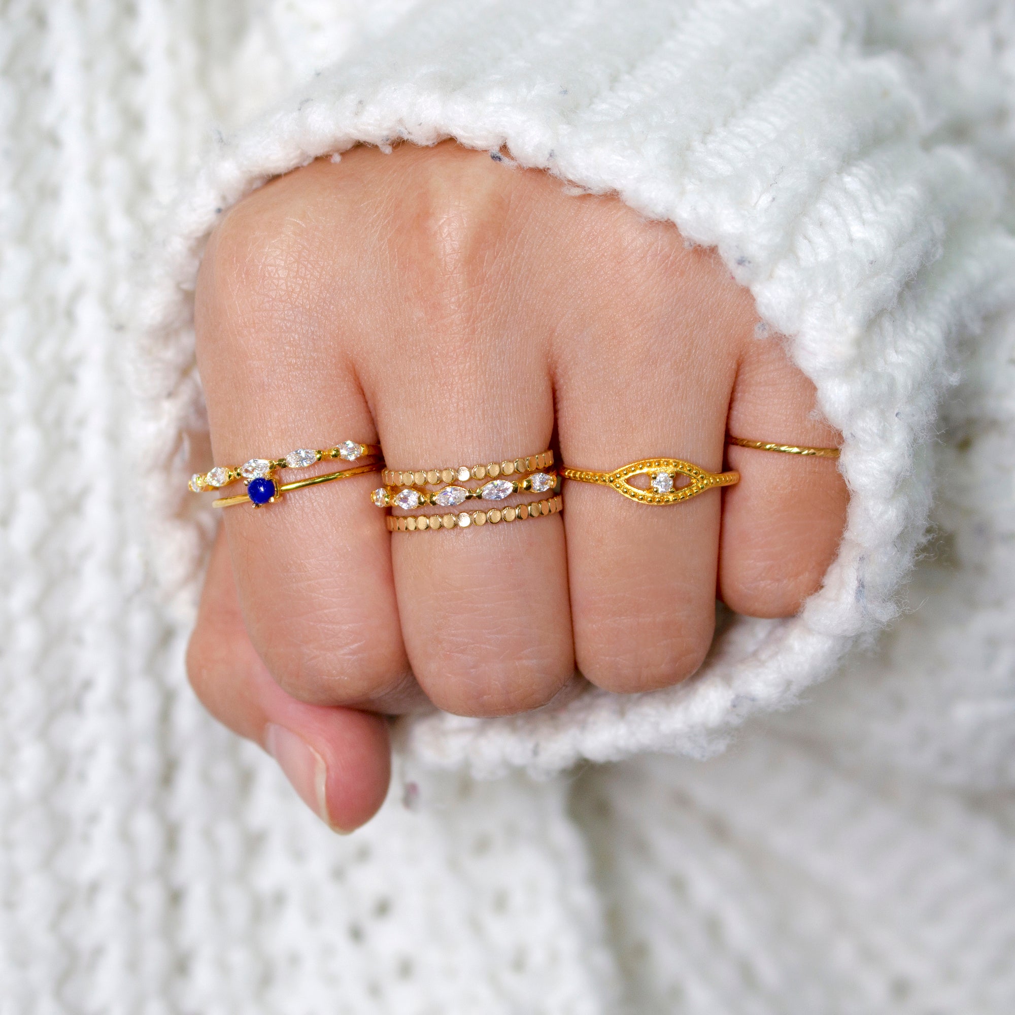 Anello anti-malocchio in oro