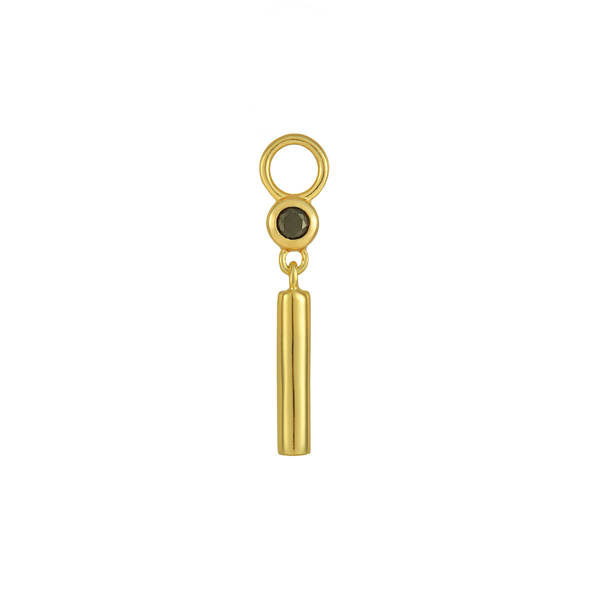 Black Bezel Bar Charm