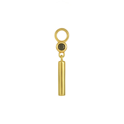 Black Bezel Bar Charm