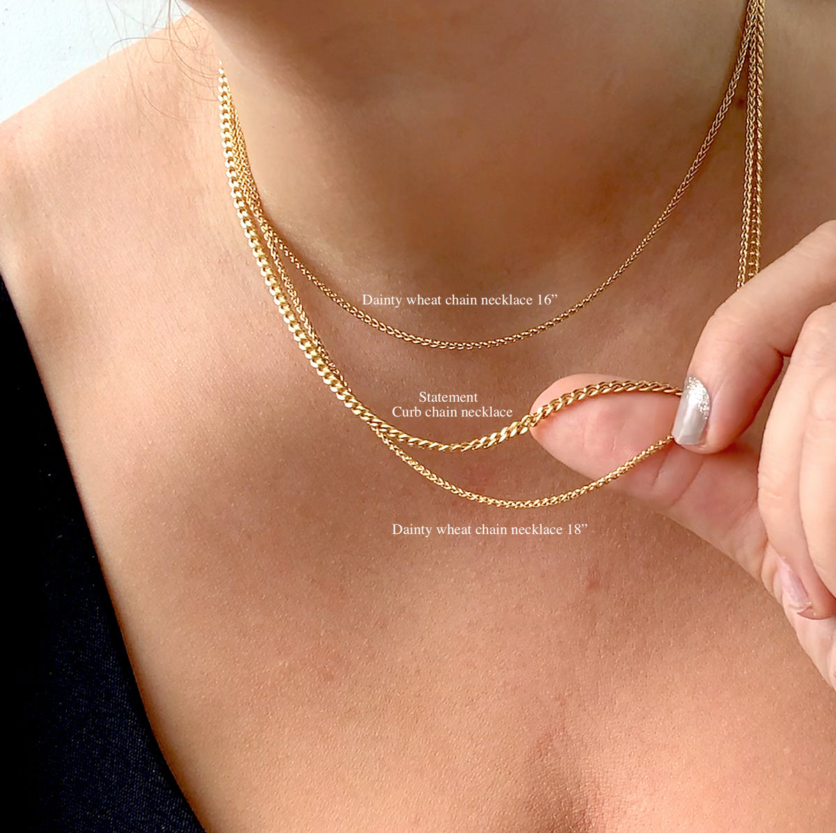 Kalung Rantai Curb Statement