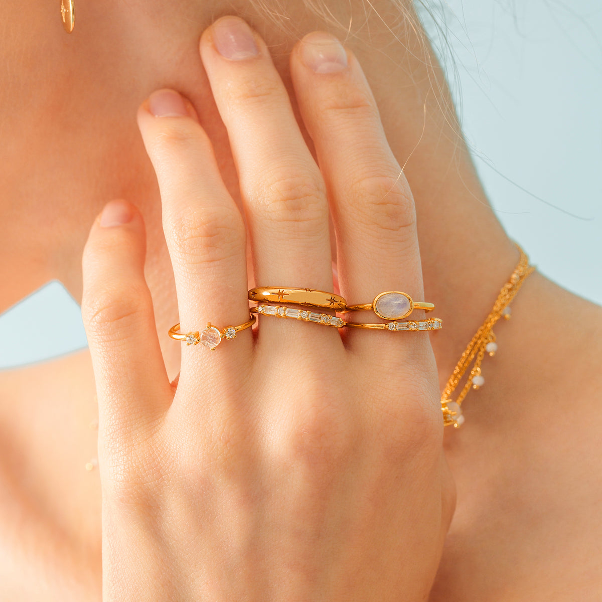 Klynge Baguette Ring Gull