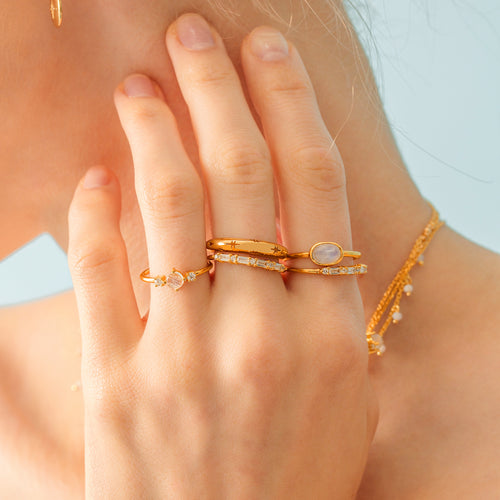 Klynge Baguette Ring Gull
