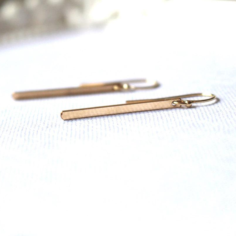 Pendientes de gota de barra elegante