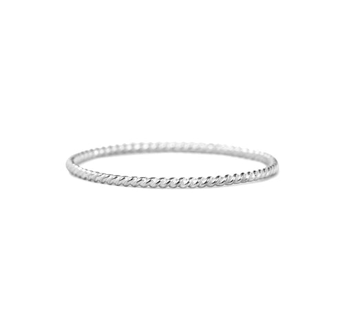 Dunne Twist Ring Zilver